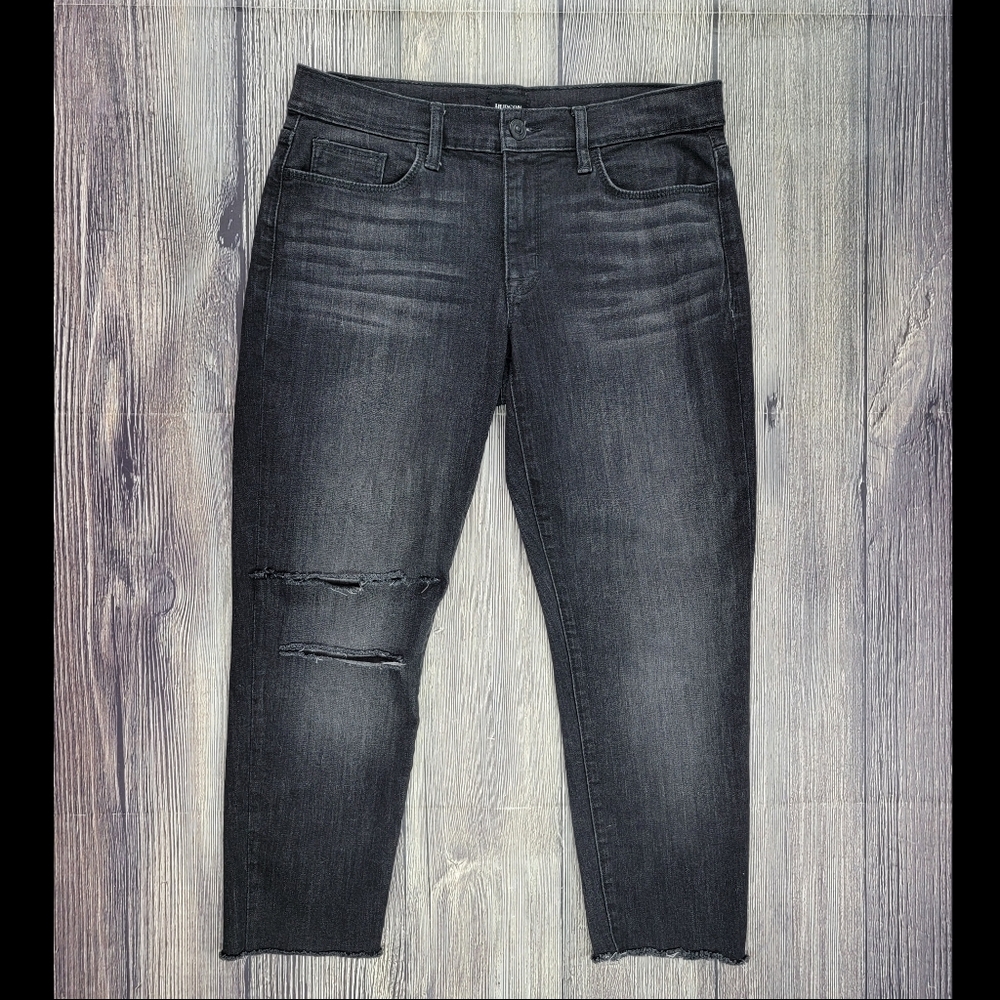 Hudson Natalie Midrise Super Skinny Ankle Distressed Jeans
